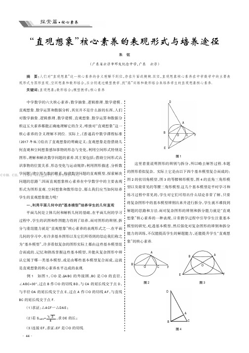 “直观想象”核心素养的表现形式与培养途径