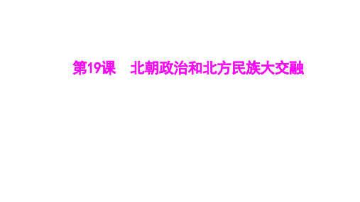 北朝政治和北方民族大交融 统编版七年级历史上册