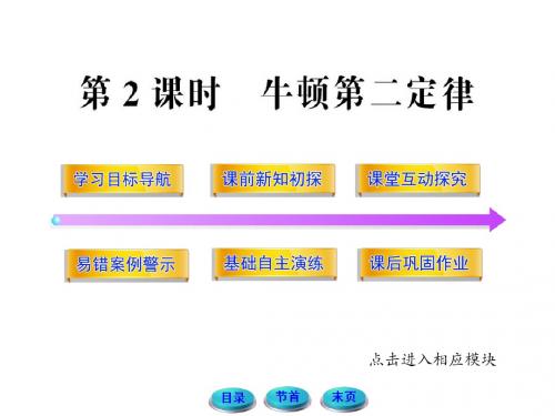 11-12高中物理全程学习方略配套课件：5.2.2牛顿第二定律(鲁科版必修1)