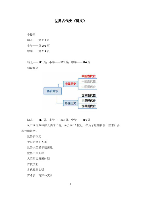 世界古代史(讲义+笔记)