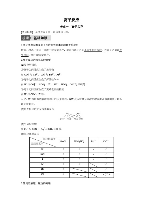 离子反应复习学案