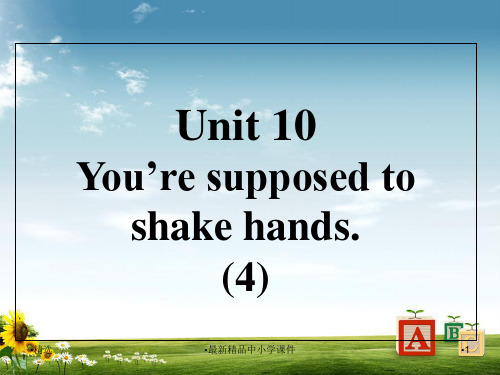 九年级英语全册口译精练Unit10You’resupposedtoshakehands(4)课件新版人教新目标版