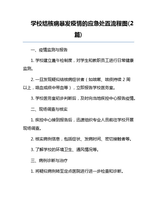 学校结核病暴发疫情的应急处置流程图(2篇)