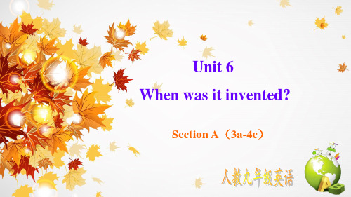 九年级英语上册Unit6 section A 3a-4c