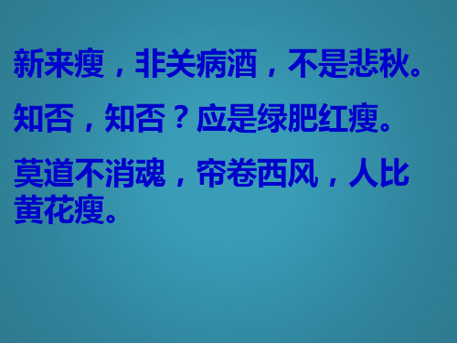 高中语文必修四《声声慢》课件