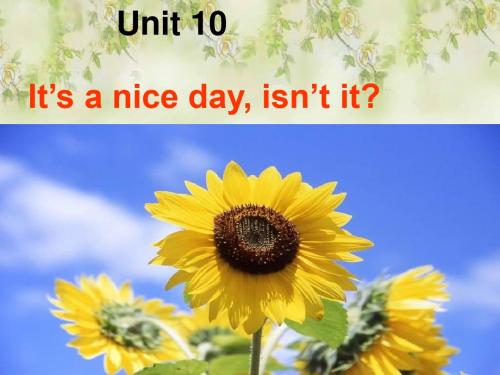 人教新目版英语八下《Unit 10 It’s a nice day, isn’t it》ppt课件(一)