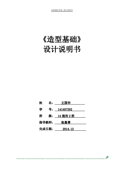 造型基础设计说明书