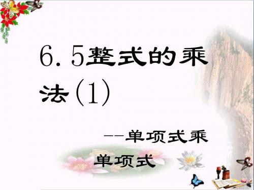 六年级数学下册6.5整式的乘法单项式乘单项式 优秀课件鲁教版五四制