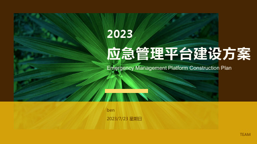 2023年某公司应急管理平台建设解决方案