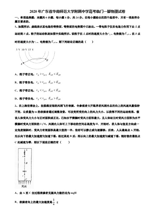 2020年广东省华南师范大学附属中学高考临门一脚物理试卷含解析〖含高考模拟卷15套〗