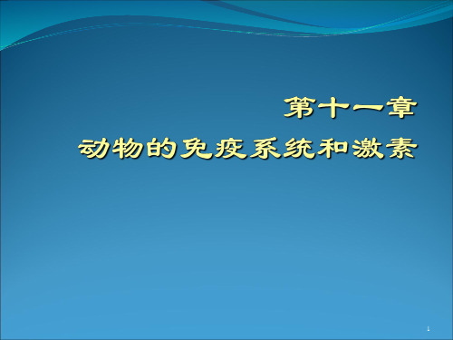 第十一章 动物的免疫和内分泌系统