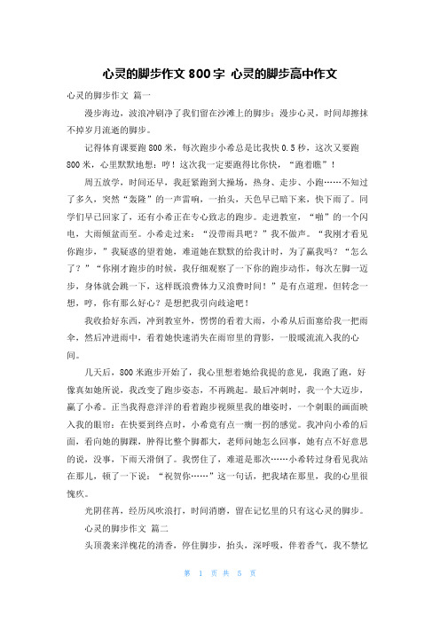 心灵的脚步作文800字 心灵的脚步高中作文