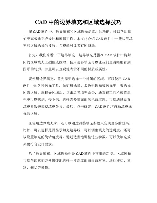 CAD中的边界填充和区域选择技巧