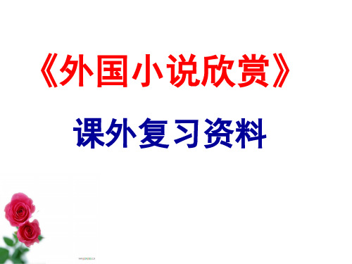 外国小说期末复习练习·课外+资料