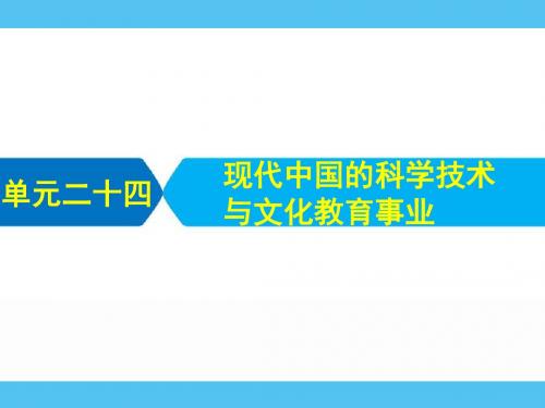 2019届二轮复习：专题二十四 现代中国的科学技术与文化教育事业 【课件】(66张)