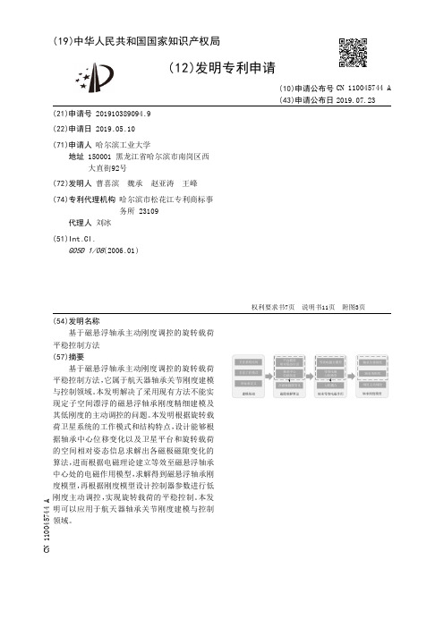 【CN110045744A】基于磁悬浮轴承主动刚度调控的旋转载荷平稳控制方法【专利】