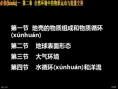 高一地理湘教版必修一课件21地壳的物质组成和物质循环