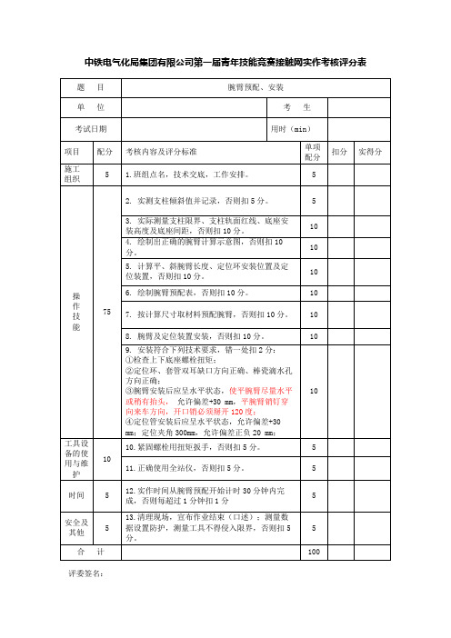 腕臂预配、安装