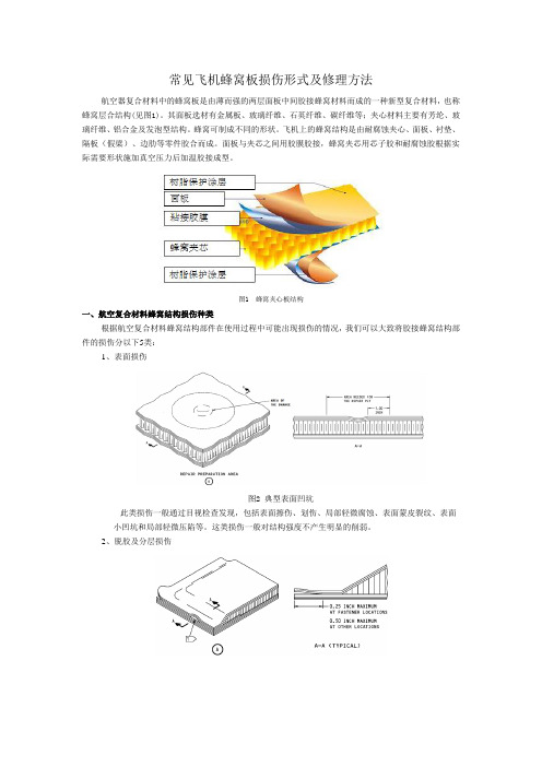 (完整word版)飞机夹层结构复合材料零部件的损伤形式及修理方法