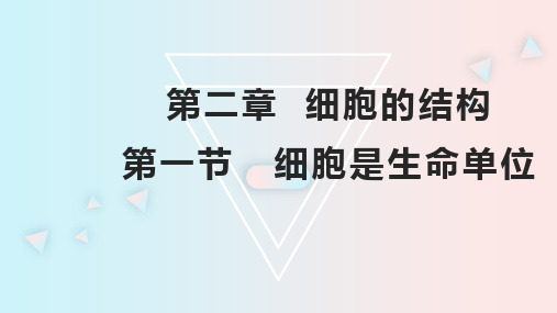 2022-2023学年浙科版(2019)必修一  2-1细胞是生命的单位 课件(24张)