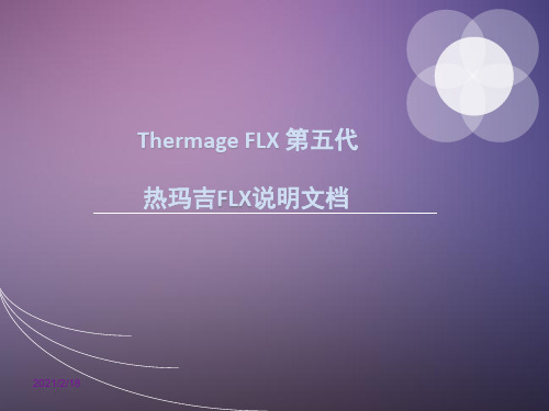 Thermage FLX 第五代热玛吉FLX说明文档