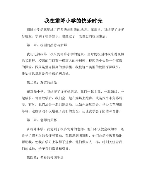 我在霜降小学的快乐时光