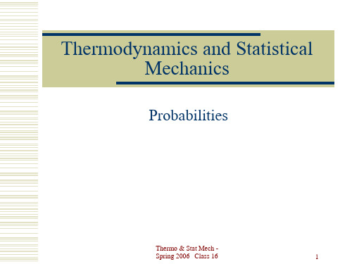 热力学与统计力学【英文】 Thermodynamics and Statistical Mechanics