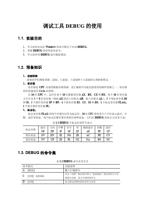 调试工具DEBUG的使用