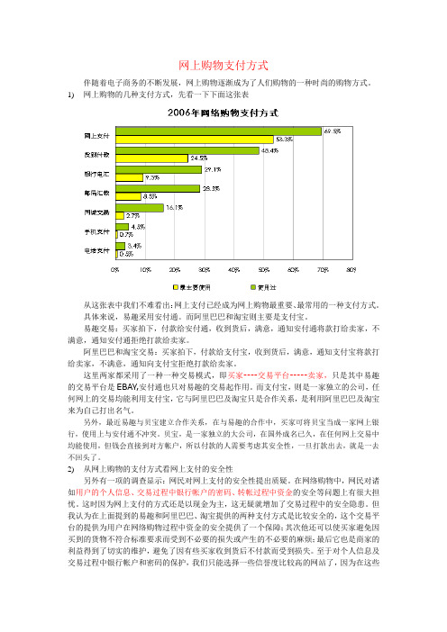 网上购物支付方式