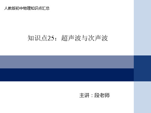 超声波与次声波的概念及应用