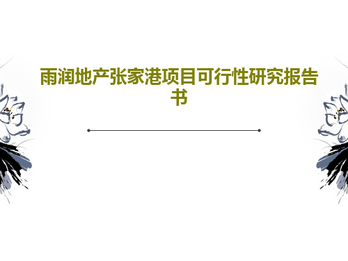 雨润地产张家港项目可行性研究报告书91页PPT