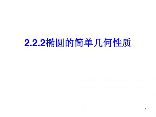 新课标高中数学A版必修2-1 2.2.2椭圆的简单几何性质(自做) 优质课件 .ppt