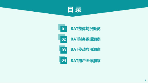 百度阿里腾讯BAT财务数据、移动用户及用户画像洞察报告