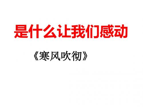 苏教版高中一年级(高一)语文选修：现代散文选读寒风吹彻_课件2