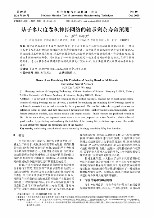 基于多尺度卷积神经网络的轴承剩余寿命预测