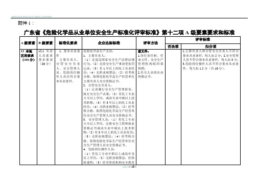 危险化学品从业单位安全生产标准化三级考评标准-珠海安全生产