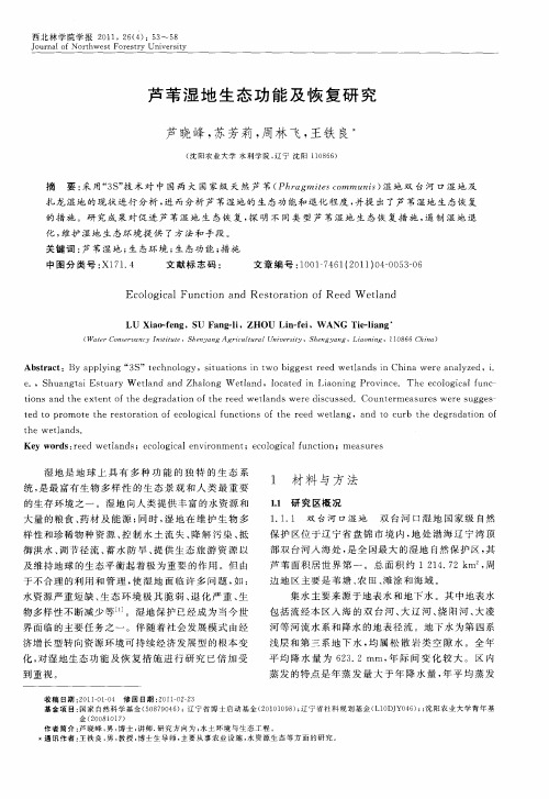 芦苇湿地生态功能及恢复研究