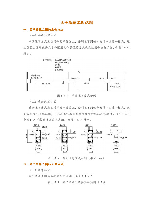 梁平法施工图识图