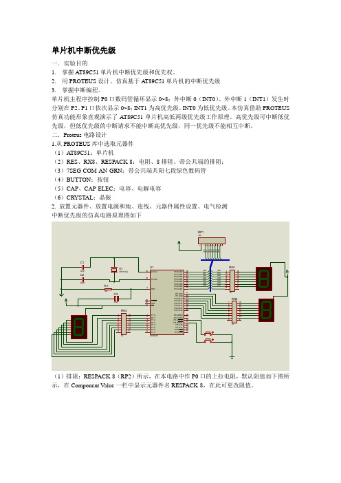 单片机中断优先级