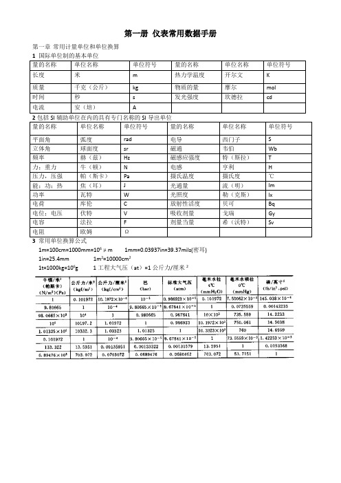 仪表手册