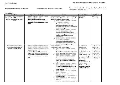 WorkShop Action Plan