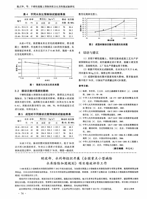 财政部、水利部组织开展《全国重点小型病险水库除险加固规划》项目绩效评价工作