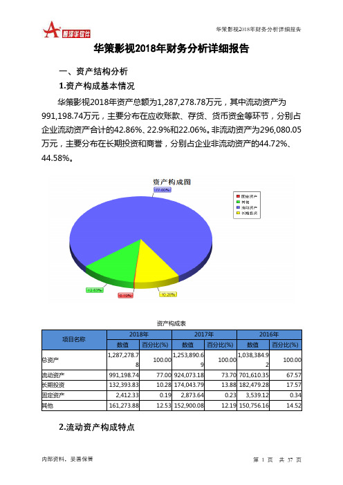 华策影视2018年财务分析详细报告-智泽华