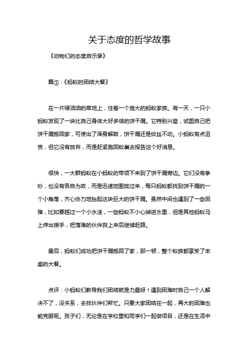 关于态度的哲学故事