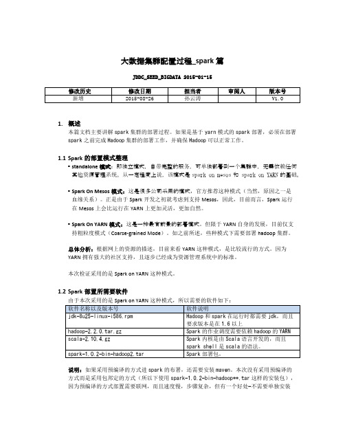 大数据集群配置过程_spark篇