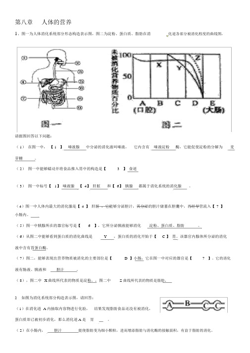 七年级下生物识图题试题与答案