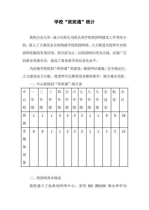 学校“班班通”统计