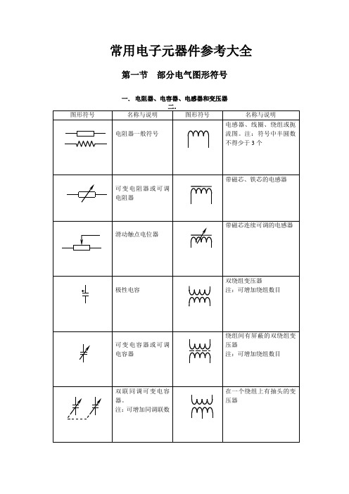 电子电路符号大全