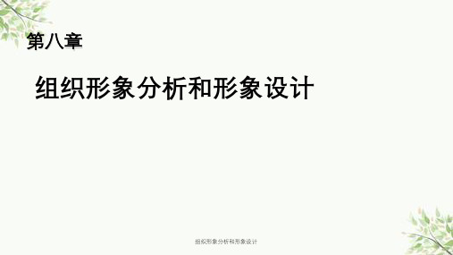 组织形象分析和形象设计课件