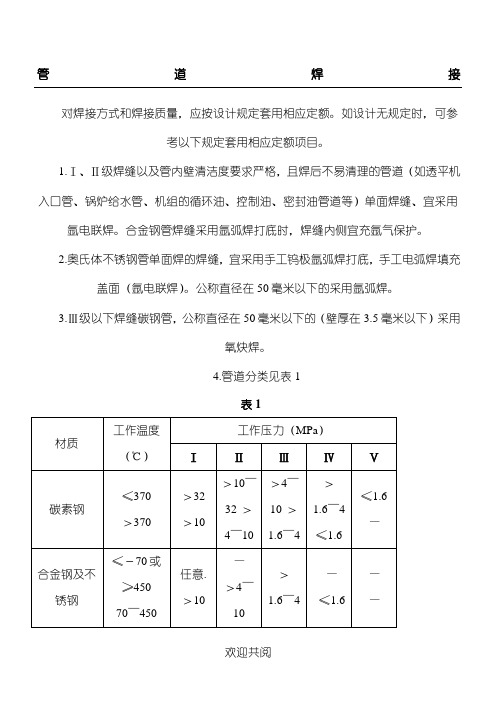 管道焊接检验标准